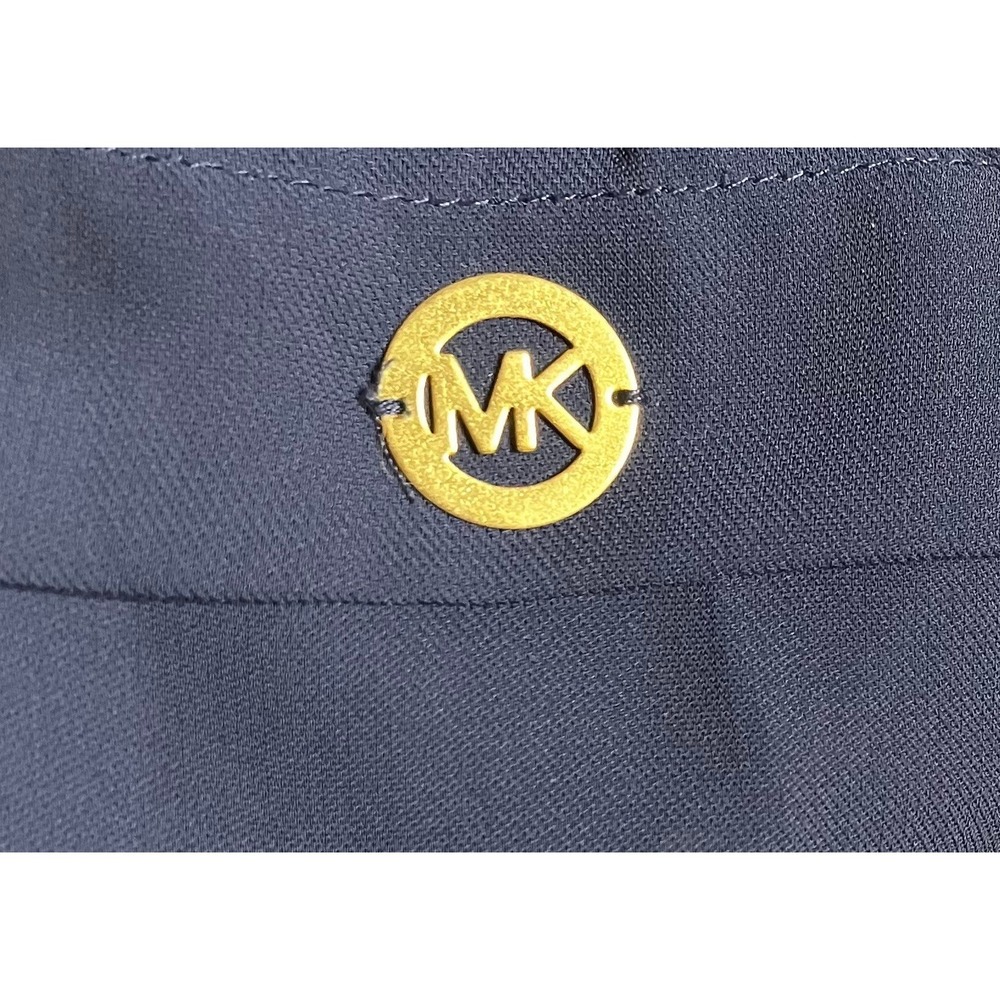 Michael Kors Layered Tank Top Womens XL Navy Blue Chiffon Hem Blouse - Picture 4 of 6